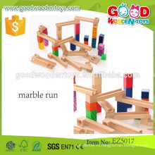 2015 Горячая продажа образовательных деревянных Creative Rolling Block Marble Run Game Toy